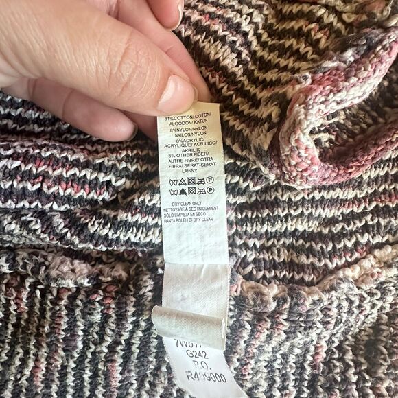 Lucky Brand Knit Long Sleeve Open Cardigan Sz S Fringes style Boho 90s Y2K - Picture 6 of 7